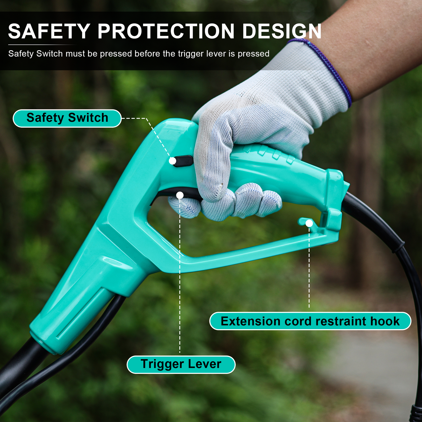 IncwBo 15AMP 17Inch Cord Tiller for Gardening Electric Garden Tiller 120 Vot Power